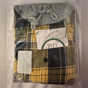 Zity flannel plaid men’s button up shirt. NWT size 3XL